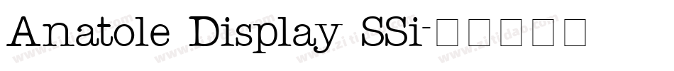 Anatole Display SSi字体转换